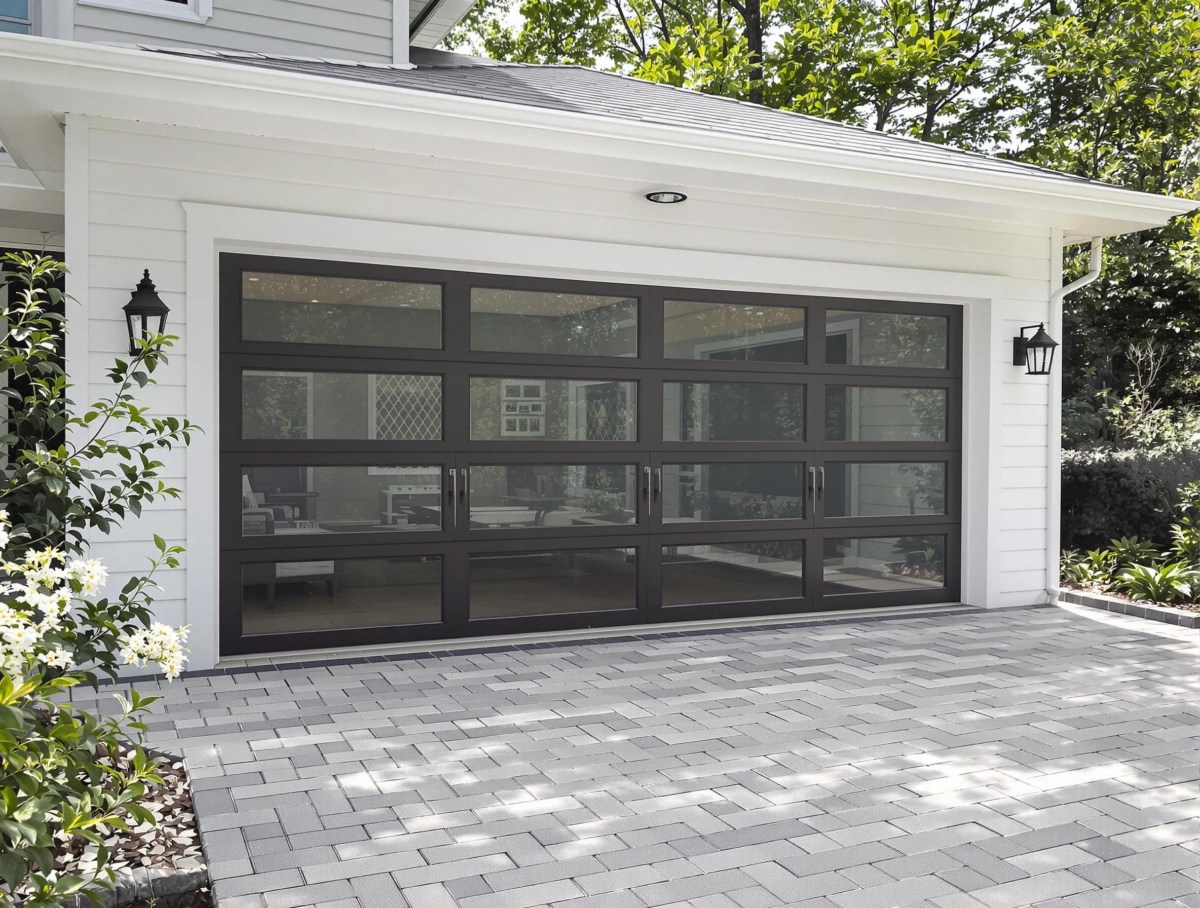 Harrison Garage Door Repair design specialist presenting custom garage door options to Harrison homeowner